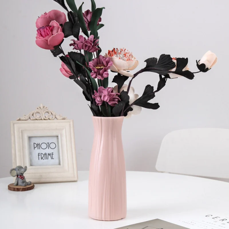 Naujai Vaza, Modernus Minimalistinio Balta Rausva Pilka Puošyba, Gėlių Vaza Aranžuotojas Namų Vazos Krepšelį Gėlių Vazos Apdaila