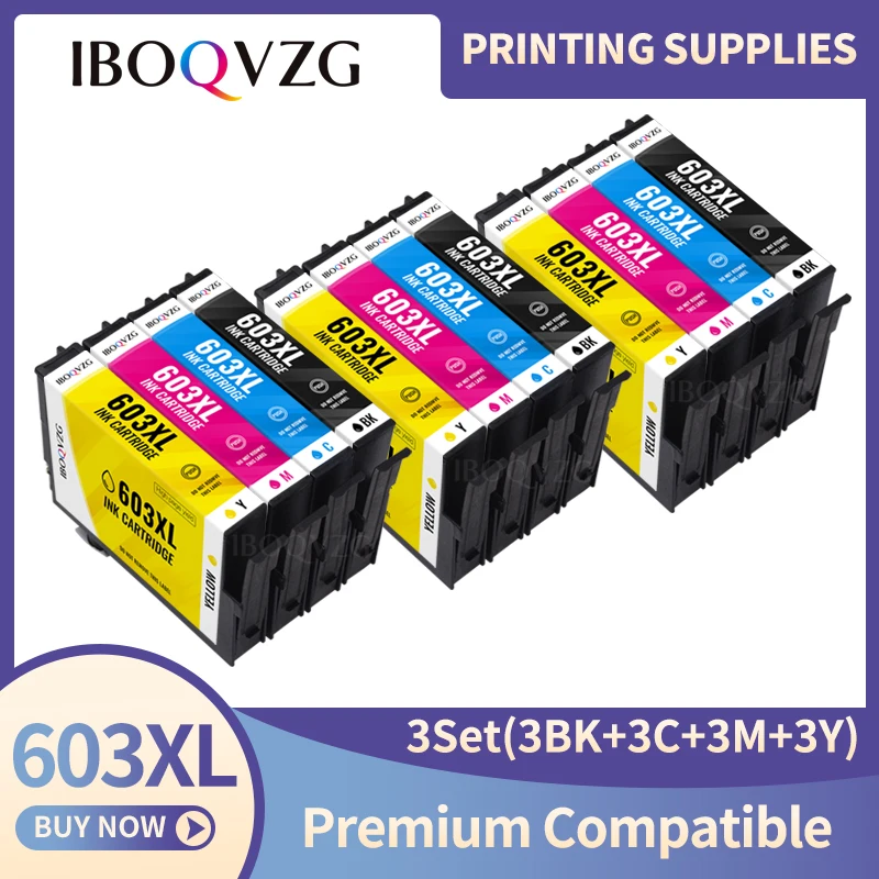 IBOQVZG Epson 603XL 603 T603XL rašalo kasetės t603 Expression Home XP-3100 XP-4100 XP-2100 XP-2105 XP-3105 XP-4105 Spausdintuvą