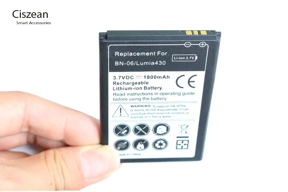 1x 1800mAh, BN-06 / BN06 / BN 06 Pakeitimo Li-ion Baterija 