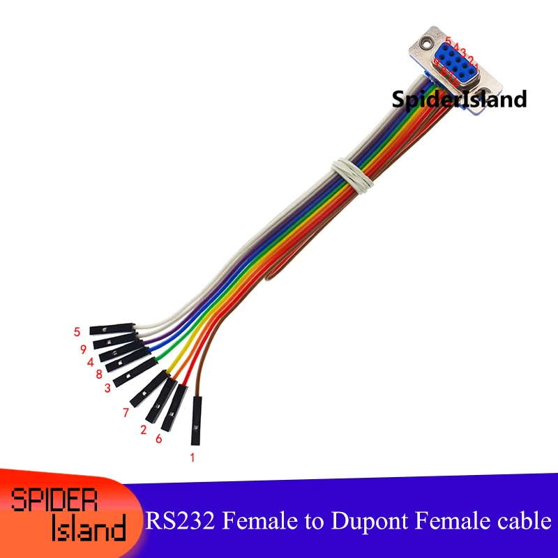 5vnt/daug Moterų RS232 Kabelį DB9 Nuoseklųjį Prievadą į DuPont 2.54 mm 9* 1Pin Duomenų perkėlimo Kabelis jumper Bandymo DB9 Kabelio 30cm