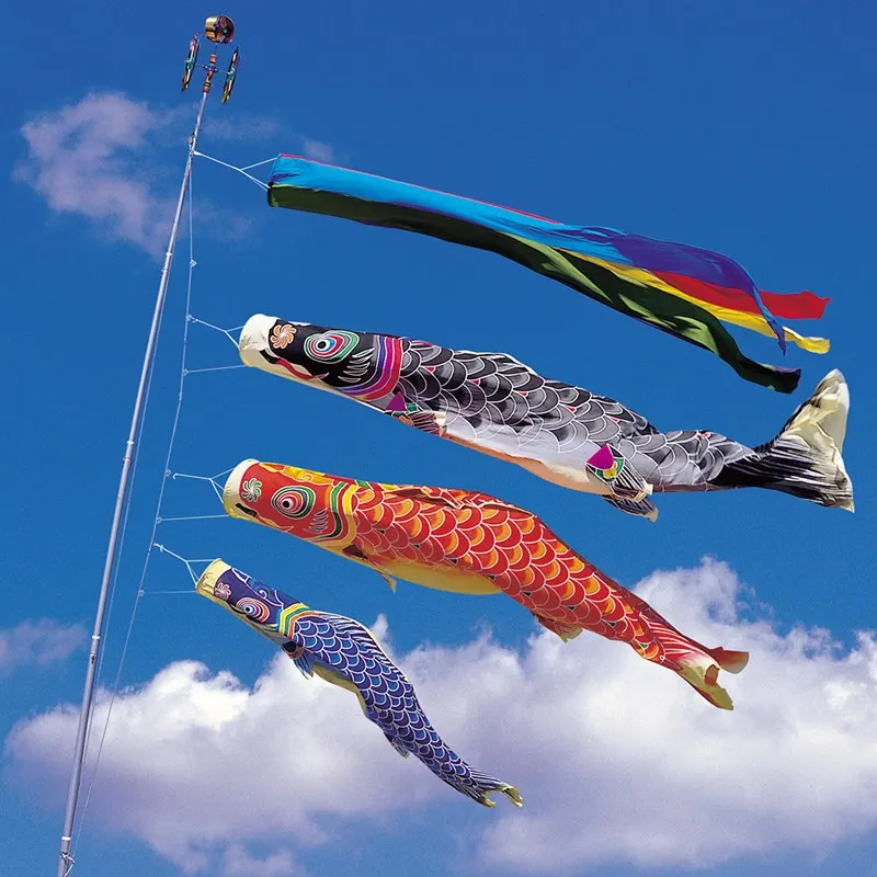 40cm Koinobori Japonų Stiliumi, Spalvingų Karpių Windsock streamer Koinobori Žuvų Anime Žuvų Šaligatvio Aitvaras Vėliavos Japonijos koinobori