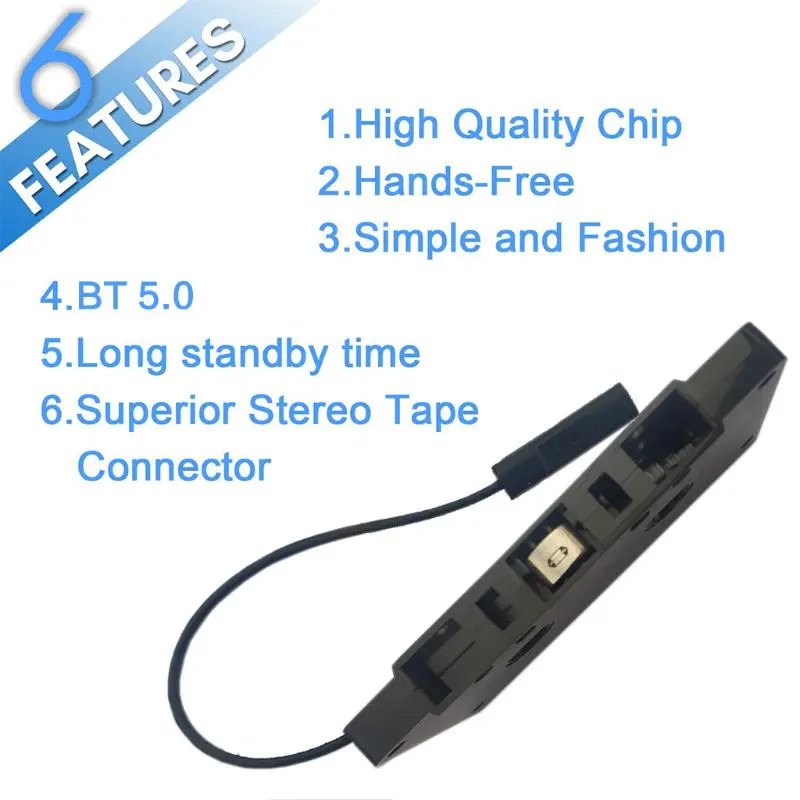 USB Įkrovimo Bluetooth 5.0 Muzikos Automobilių Garso Imtuvas, Kasečių Grotuvas, MP3 Adapteris Keitiklis, skirtas 