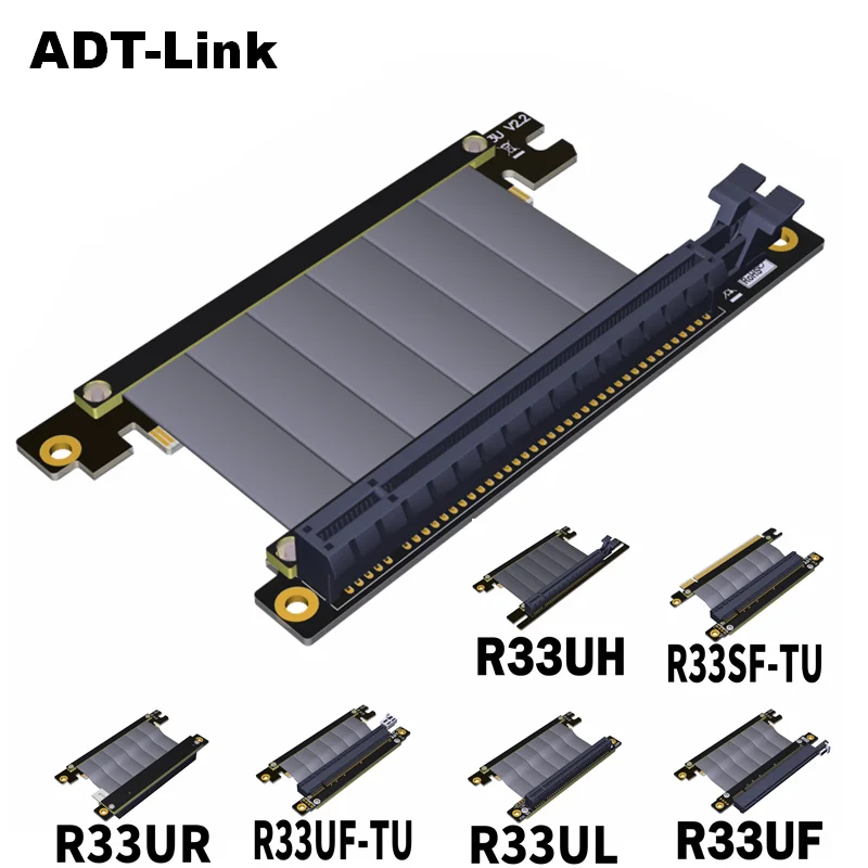 Grafikos plokštė ilgiklis PCI-E x16 3.0 visu greičiu stabili suderinama su ITX A4 važiuoklės vieną atvirkštinį