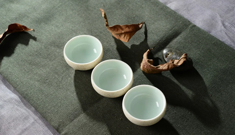 Modeliavimo unikalus Grubus keramikos Būgno tipo arbatos puodelio,Aukščiausios Klasės Kinų Porceliano TeaCup,keramikos arbatos rinkinys Puer taurės rinkinys