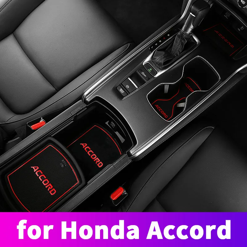 Honda Accord 10-osios Kartos 2018 2019 Guma Non-slip Durų Plyšį Kilimėlis, Vandens Miestelyje Automobilių Stabdžių-purvinas Trinkelėmis, Interjero Priedai