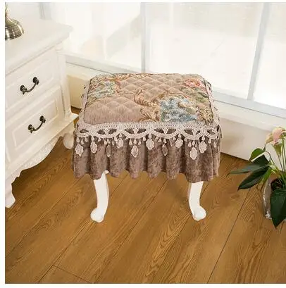Europos audinys padengti makiažo išmatose/fortepijono taburetės dekoratyviniai nėriniai žakardo kėdė kėdė padengti