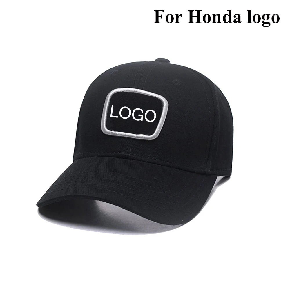 Vyrų, Moterų, Reguliuojamas Mados Black hat Lauko Beisbolo kepuraitę automobilio logotipas Kvėpuojantis Skrybėlę Siuvinėjimo Sunhat automobilių reikmenys Honda