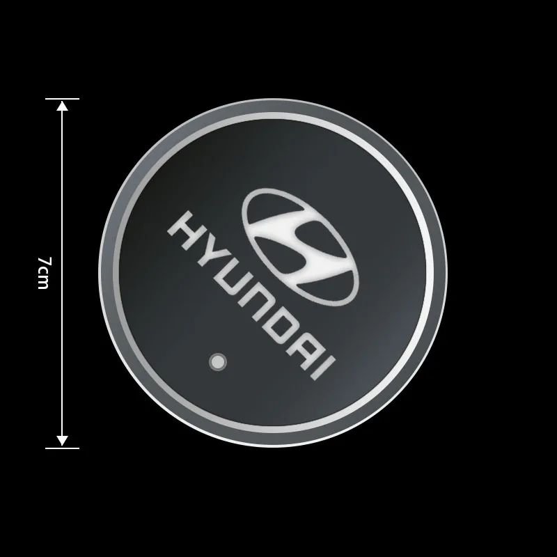 LED Šviesos Automobilio Logotipas Taurės Kilimėlis Automobilio Ženklelis Šviesos Miestelyje Kilimėlis Hyundais Santa Fe 