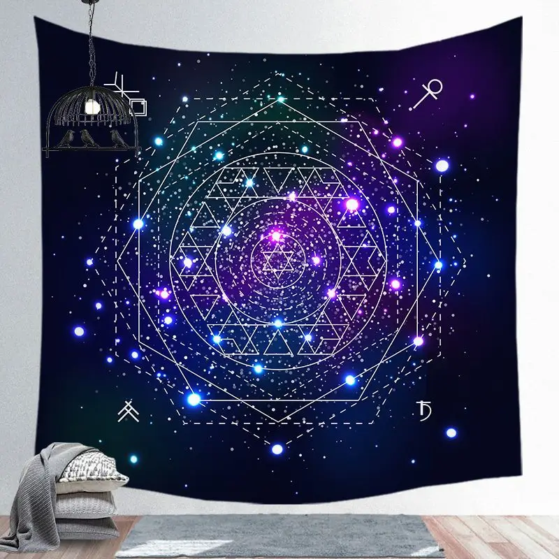 Galaxy Gobelenas Universalios Sienos Kabo Namų Puošybai Sienos, Kiliminė Danga, Gobelenas Žvaigždėtą Dangų Struktūros Elementai Pilnas Modelio
