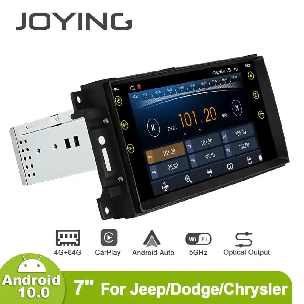 Joying 7inchAndroid Automobilio Radijo Android10 Už Jeep Compass/Vadas/Grand Cherokee/Neribotas//Wrangler/Chrysler/Dodge/Sebring