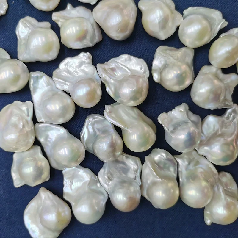 Gamtos Baroko Formos Perlas 16-25mm Nereguliarus Žuvies Uodega Nelyginis Formos Natūralių Perlų Rankų darbo 