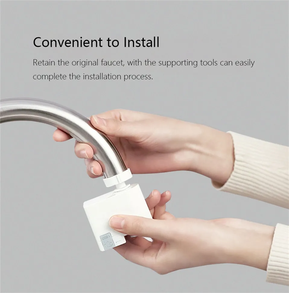 Xiaomi Zajia Indukcijos Vandens Taupymo perpildymo smart maišytuvas jutiklis Centrinis vandens energijos taupymo įtaisas, Virtuvė, vonios kambarys Antgalis Bakstelėkite