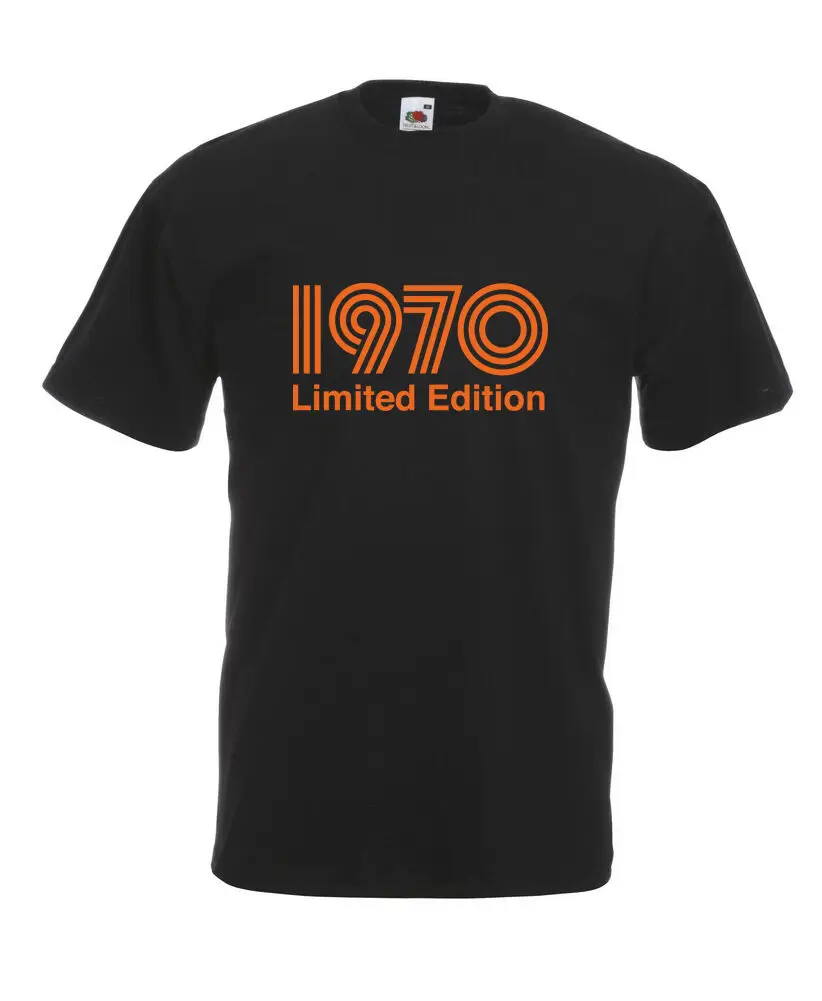 1970 Limited Edition Orange Tekstas Cool Marškinėliai Visų Dydžių Juoda