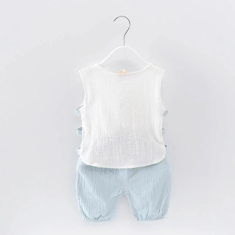 2018 m. vaikų berniukų drabužiai rinkiniai vasaros atsitiktinis mados lino plisuotos 1-4year kūdikių, mergaičių ir berniukų sportinis kostiumas vaikams drabužių rinkiniai