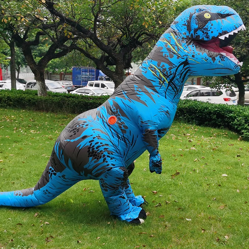 Halloween Kostiumai Suaugęs Vyras, Moteris, Mėlyna Talismanas T-Rex Pripučiami Kostiumai Dino Dinozaurų Šalis Vaidmenų žaidimas ubierz