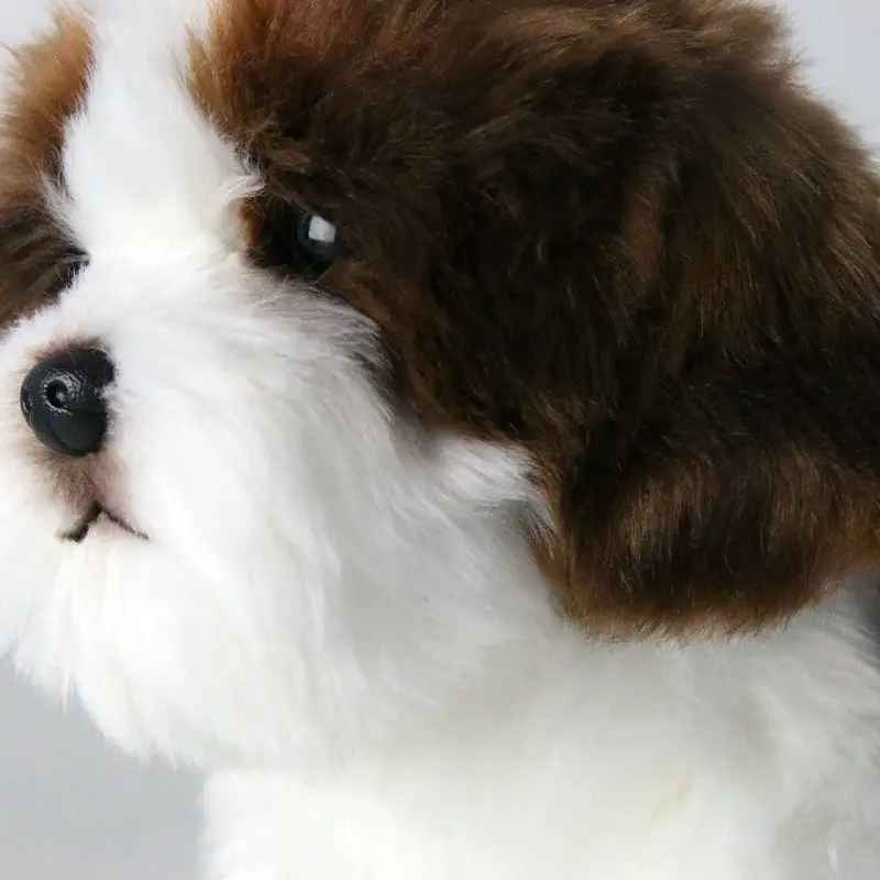 Modeliavimo šuns iškamša žaislai super Realus Papillon pliušinis šuo lėlės Pekingese žaislai vaikams prabangos kokybės namų dekoro