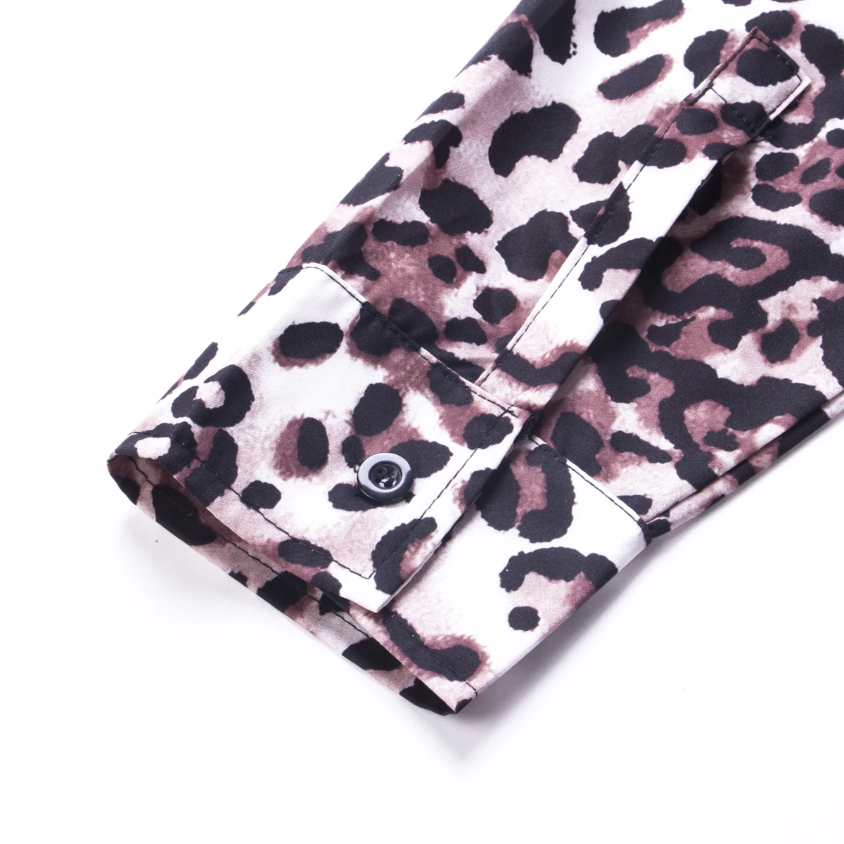 Mados Vyrų Pledas Leopardas Spausdinti Marškinėliai Atsitiktinis Medvilnės Skalbiniai Shirt Mens Viršūnes Mygtuką Klasikinis Trišakiai Marškinėliai