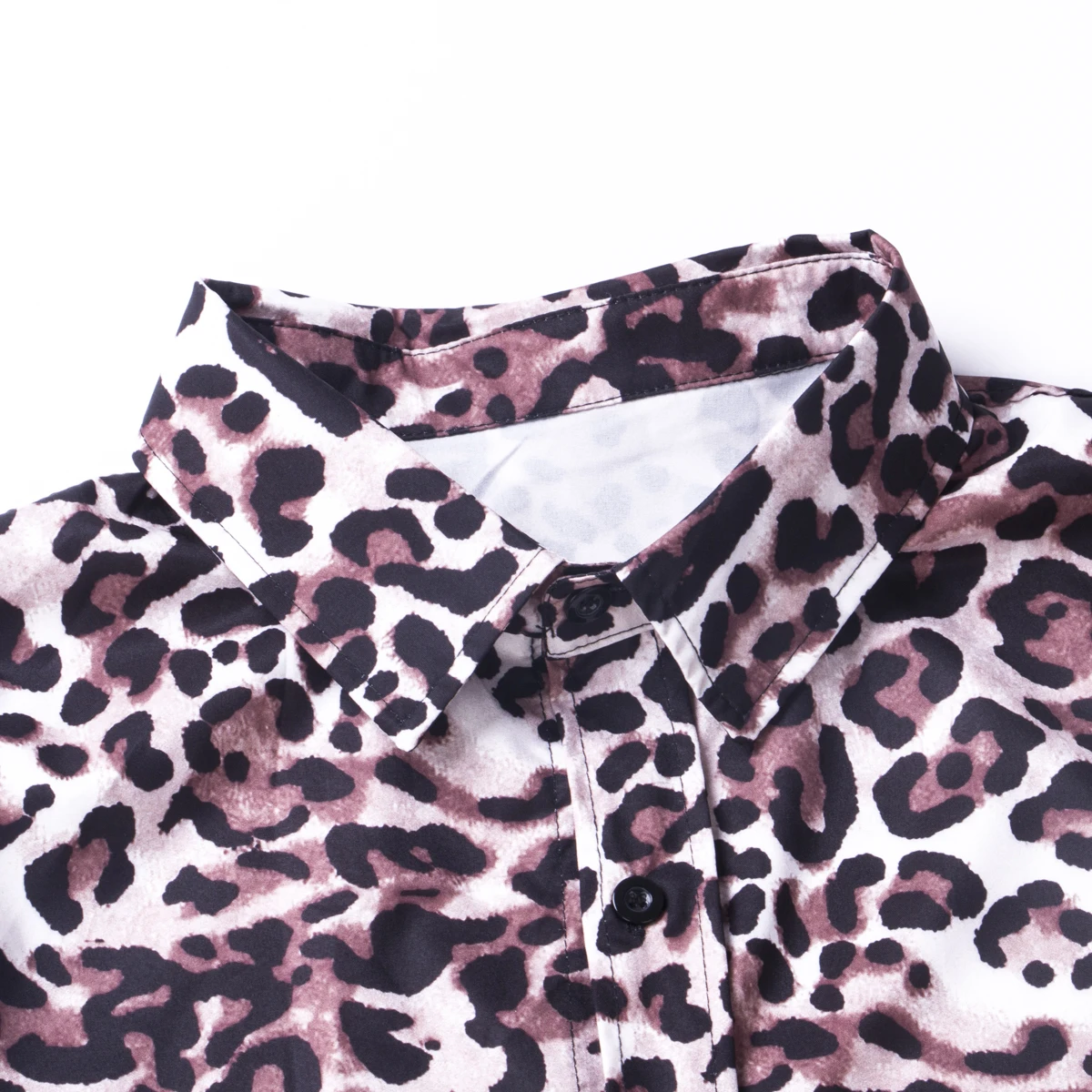 Mados Vyrų Pledas Leopardas Spausdinti Marškinėliai Atsitiktinis Medvilnės Skalbiniai Shirt Mens Viršūnes Mygtuką Klasikinis Trišakiai Marškinėliai