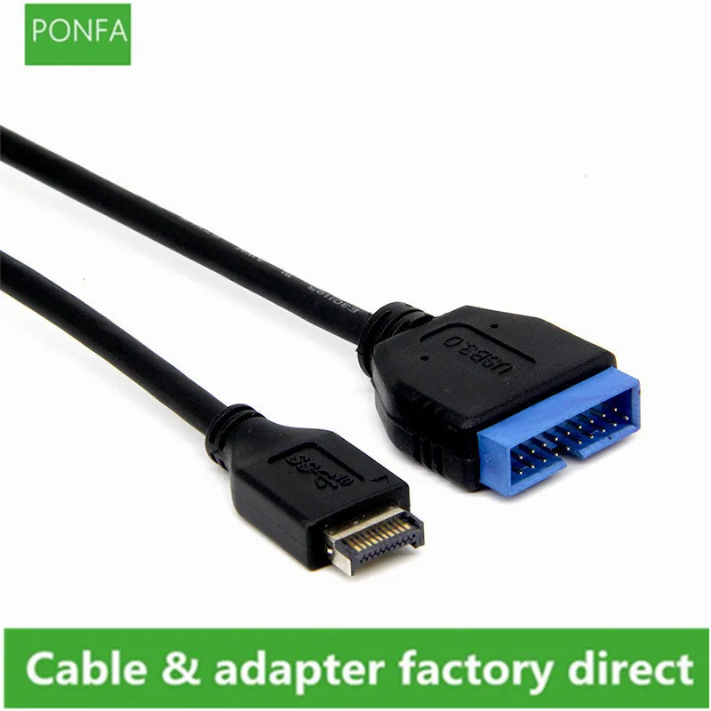 USB 3.1 Išplėtimo Jungties, Perduoti Ilgai Adapterio Kabelį Patvarus Konvertuoti Tipas-E 20 Pin Priekinis Skydelis Juodas ASUS Plokštė