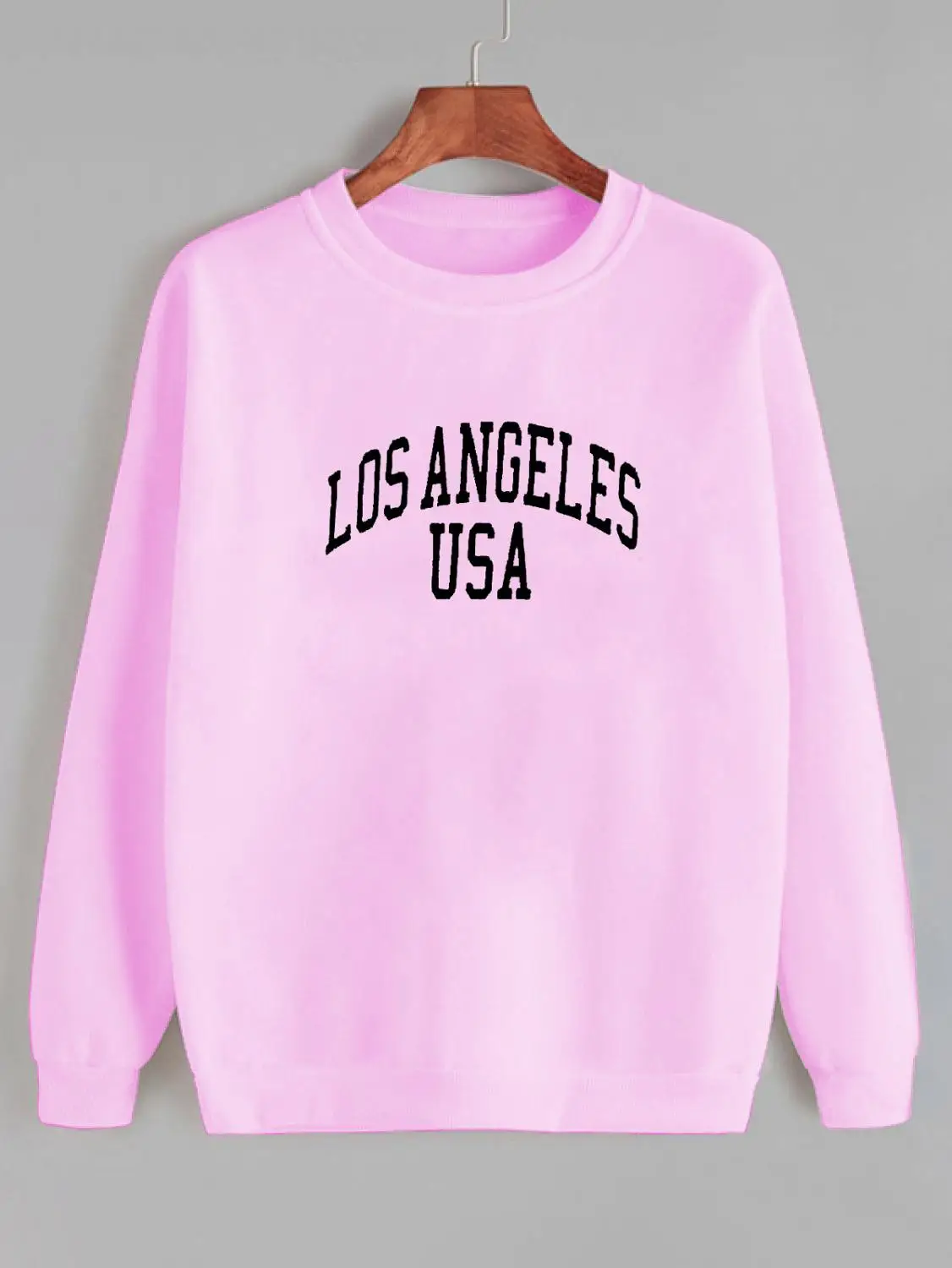 Palaidinukė Los Andžele, JAV Laišką Išspausdinti Naują Atvykimo Moterų Juokinga Atsitiktinis ilgomis Rankovėmis Viršūnes LA dovana Kalifornijos marškinėliai