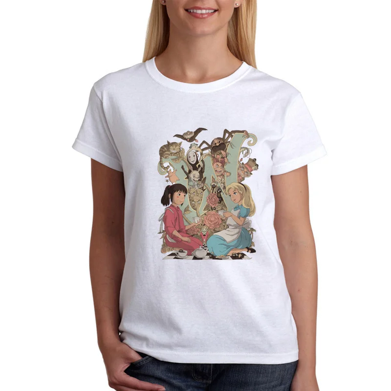 Isao Takahata moterų 2018 marškinėlius viršuje Isao juokingi marškinėliai Balti moteriški Studio Ghibli T-shirt
