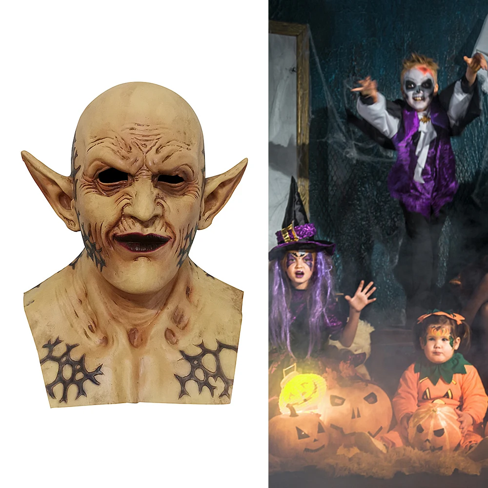Helovinas Siaubinga Ghastful Creepy Baisu Realus Monster Mask Maskuotis Tiekimą Šaliai, Cosplay Kostiumai, Rekvizitas