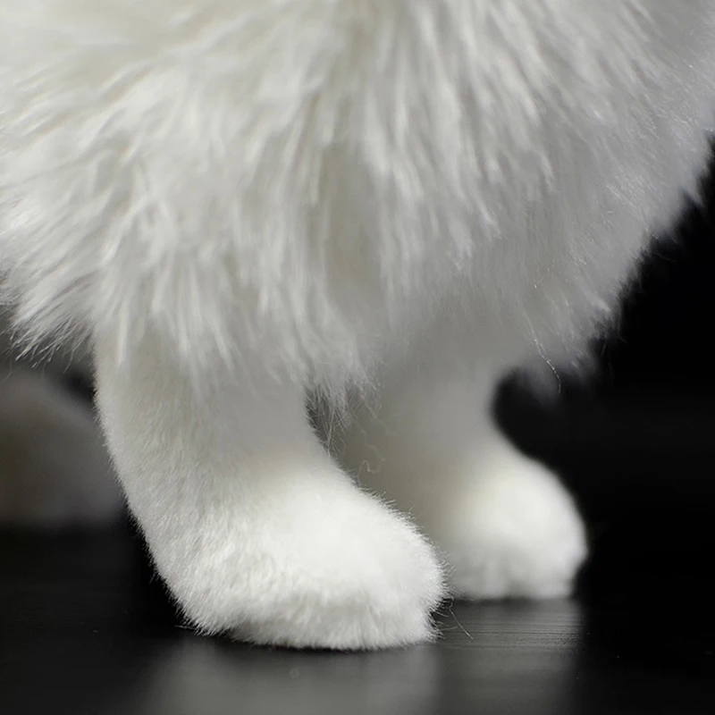 23cm Tikroviška Samoyed Pliušiniai Žaislai Realiame Gyvenime Stovi Baltas Šuo Šuniukas iškamša Žaislas Kalėdų Dovanos Vaikams