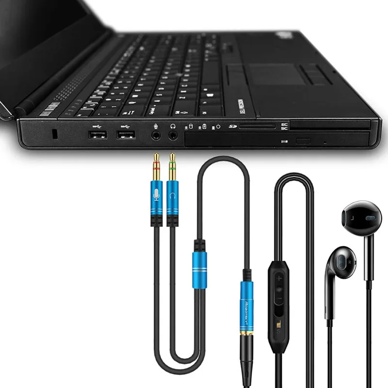 2in1 3.5 mm Stereo Garso Vyrų ir 2 Moterų Ausinių Mikrofonas Y Splitter Garso Kabelis Laido Laido Adapteris, skirtas KOMPIUTERIS Notebook Laptop