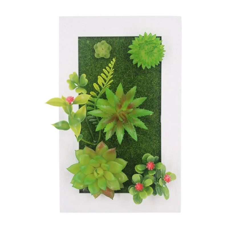 2020 m. Naujas Stiliaus 3D Kūrybos Plastiko Succulents Augalų Namo Apdaila Sienos Pakaba Dirbtinių Gėlių Rėmo Siena Lipdukas Parduotuvėje Dekoro