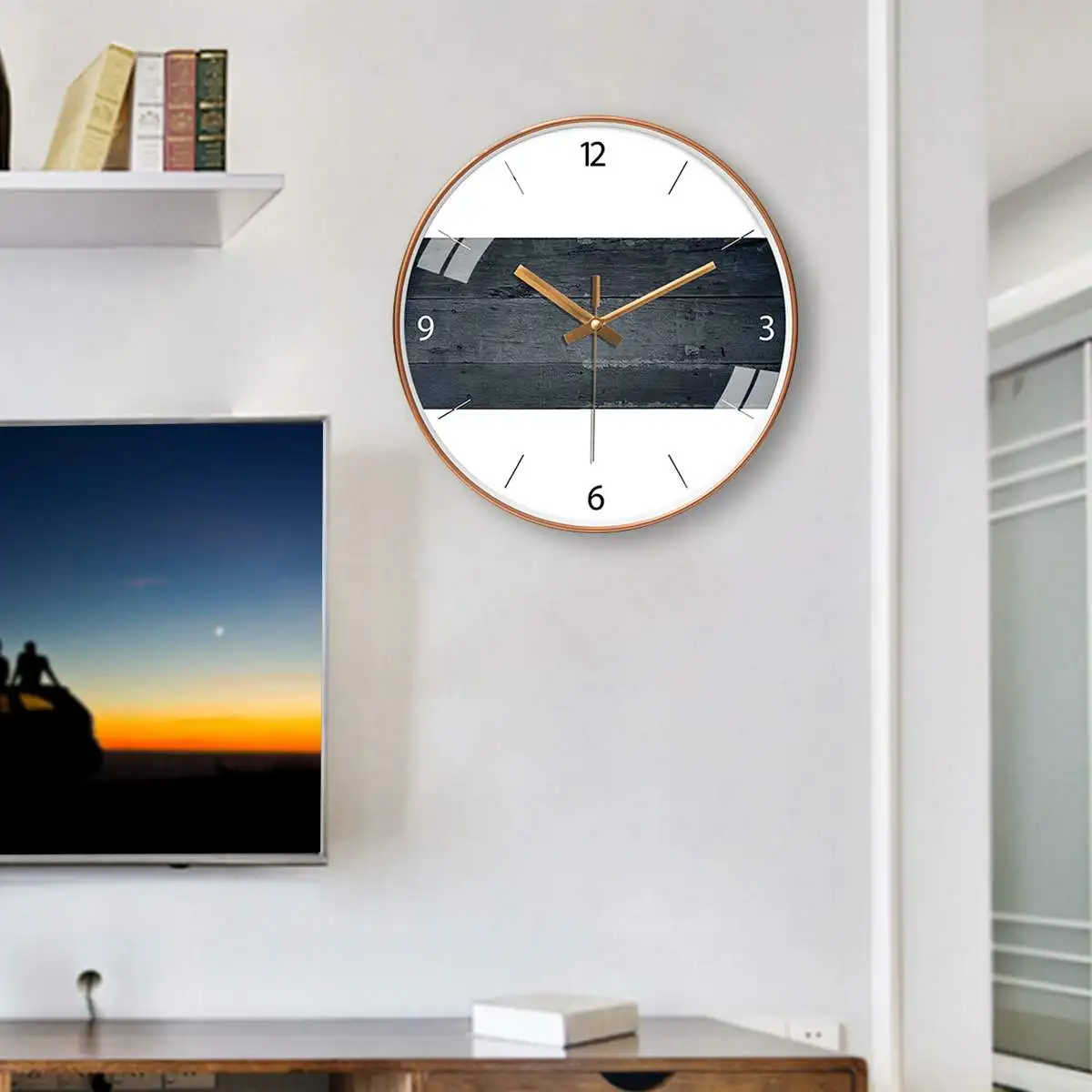 12inch/30cm 3D Silent Sieninis Laikrodis Derliaus Modernus Dizainas, Mediniai Laikrodžiai, Miegamojo Lipdukai Medienos Sienos Žiūrėti Namų Dekoro