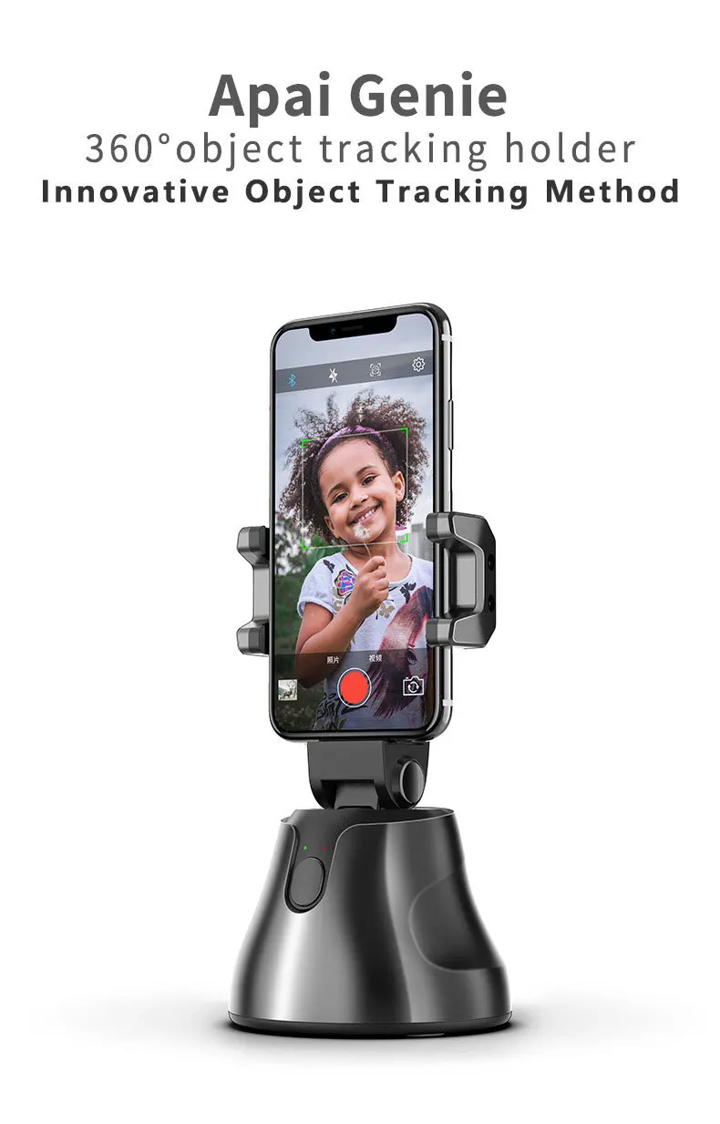 Gimbal Stabilizatorius Nešiojamą Kišeninio Dydžio Smart Fotografavimo Turėtojas Nuolat 360 Laipsnių Sukimosi Auto telefono stovas Video Foto