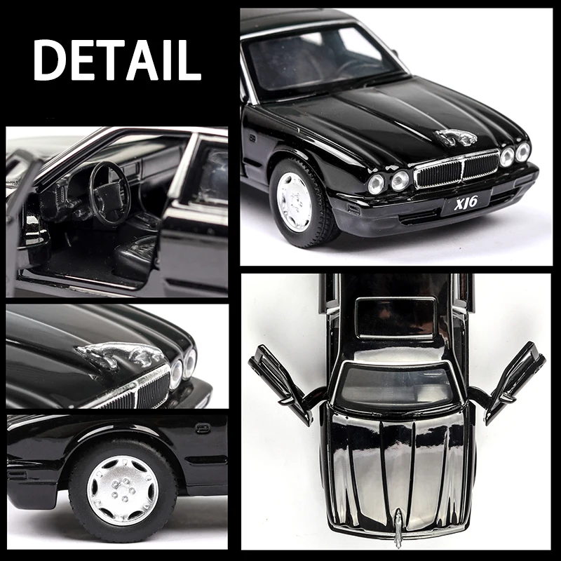 1:36 Masto Klasikinis Jaguar XJ6 Lydinio Auto Automobilio Modelį Diecasts Transporto priemonės, Žaislai, Su Karšto Traukti Atgal, Ratų Metak Automobilių Žaislai Vaikams Dovanos