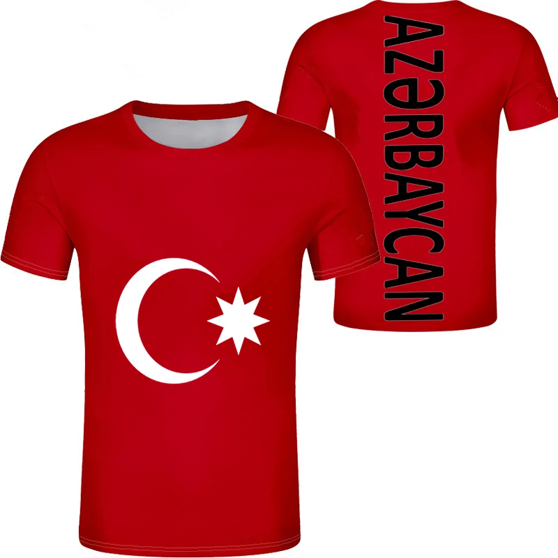 AZERBAIDŽANO vyrų, jaunimo, studentų užsakymą pavadinimas numeris foto vėliavos tees aze šalies marškinėliai azerbaidžaniečių tautos berniukas drabužius
