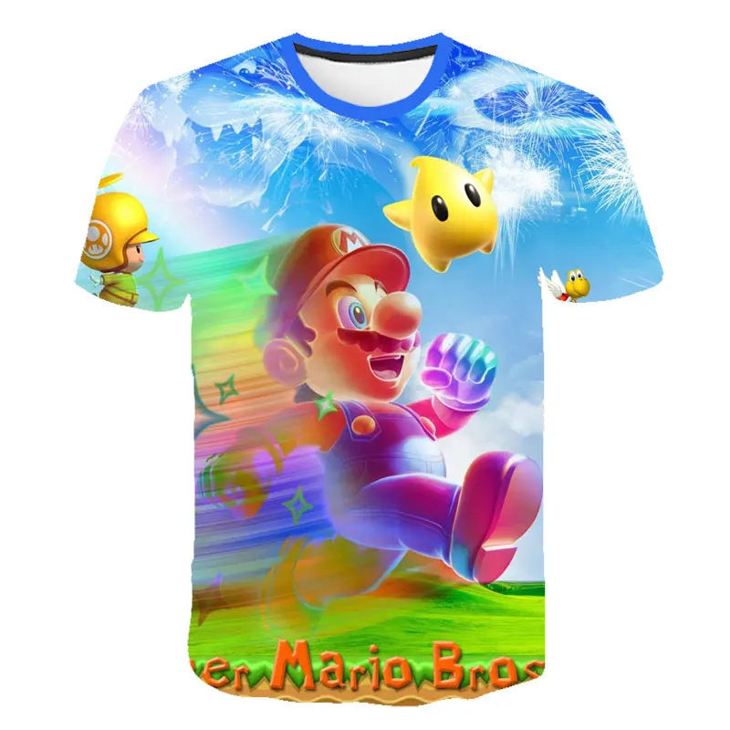3D Berniukai Mario SuperMario Spausdinti Merginos, Juokingi marškinėliai Kostiumas Vaikams iki 2021 m. vasarą, Drabužiai Vaikams, Drabužiai Kūdikiams Tshirts street