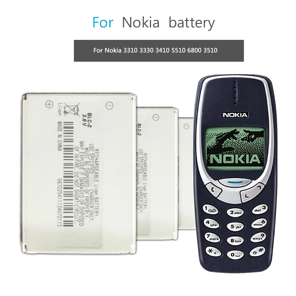 Baterija BL-5C BL-4C BL-4CT BL-5B, BLC-2 BLB-2 BL-5CT baterija BL-5J BP-5M BP-6M Nokia 1112 1200 1202 1265 5310 5200 3410 C5-00 N82 E51