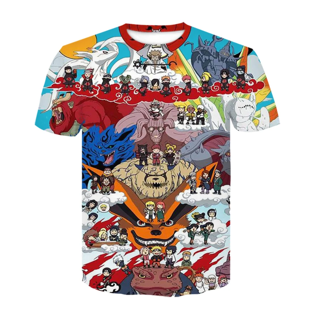 2021 vyriški T-shirt Naruto Anime Jaunimo vaikiški marškinėliai 3DT-shirt Naruto Palaidinukė Cosplay Viršuje, vyriški T-shirt
