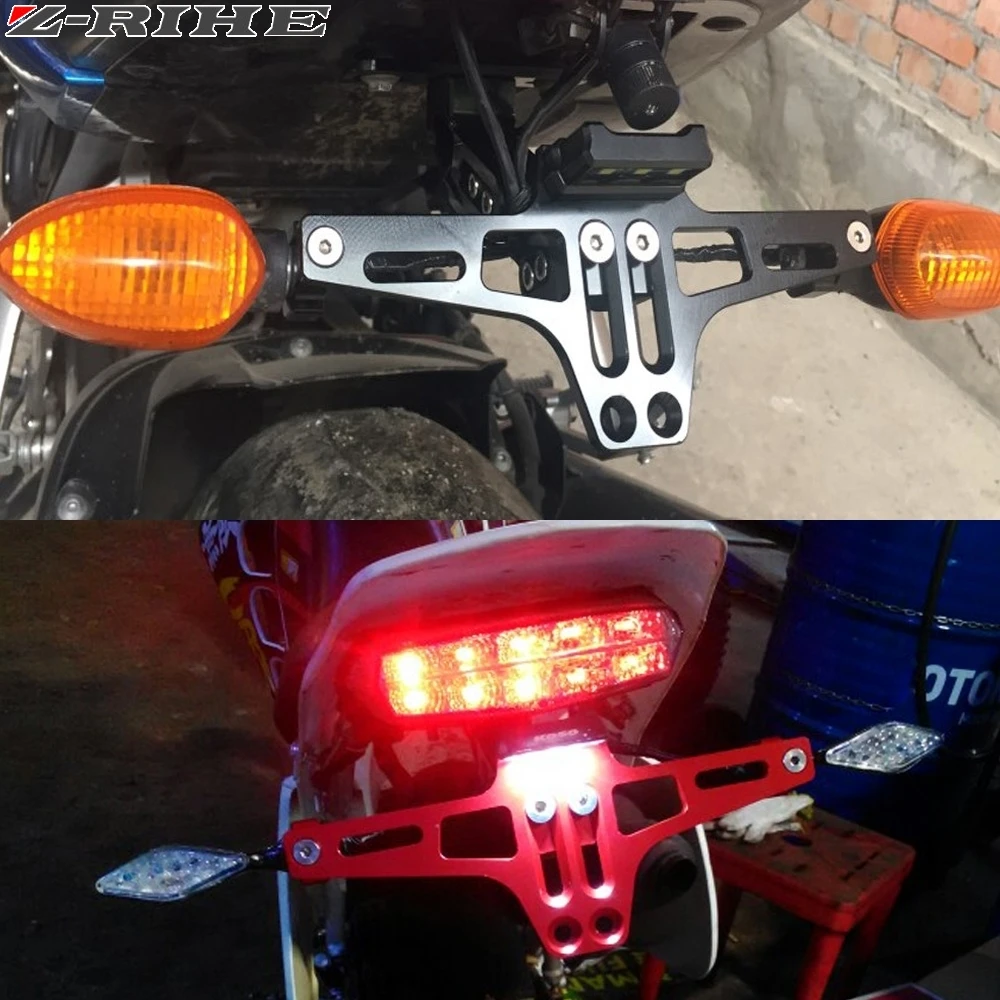 Motociklo Reguliuojamas Kampas Galiniai Licencijos Numerį Mount Turėtojas Laikiklis su LED Šviesos Yamaha MT-01 MT01 MT 01 2004-2012