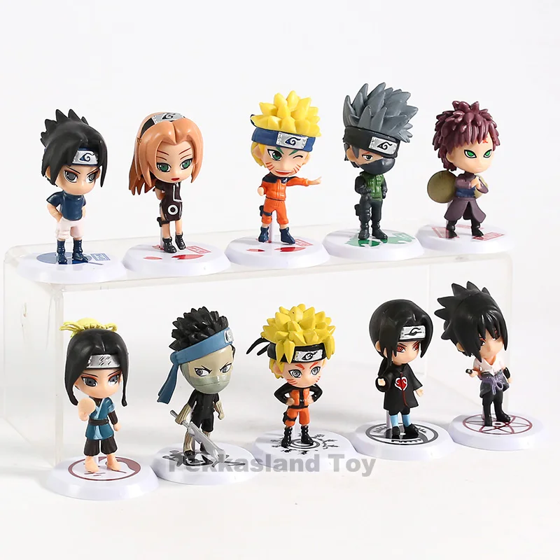 10vnt/set Naruto, Sakura Kakashi Sasuke Naruto Uzumaki PVC Veiksmų Skaičius, Modelis Žaislas
