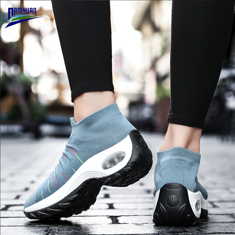 Damyuan Batus Moteris Butas Minkštas Kvėpuojantis Oro Pagalvės Mokasīni, Zapatos De Mujer 2020 Naują Atsitiktinis Platformos Ne Slydimo Sportbačiai Moterys
