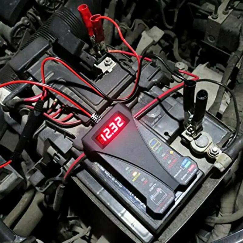 12V Automobilio Akumuliatoriaus Testeris 8 LED Šviesos Skaitmeninis Generatorius Testeris Auto Apkrova Analizatorius Auto Automobilio Akumuliatoriaus Diagnostikos Įrankis, Automobilių Reikmenys
