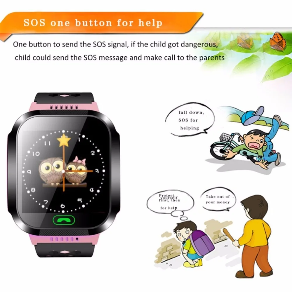 Originalus Q528 Y21 Apsaugine plėvele Vaikas LBS Smart Žiūrėti Su Žibintuvėlis Kūdikių Žiūrėti SOS Skambučio Vieta Prietaiso Tracker Saugus