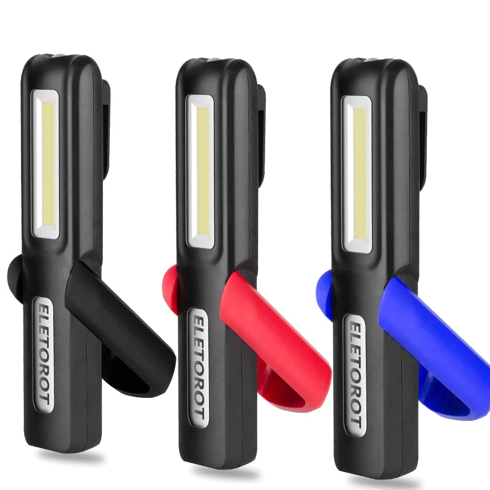 SANYI Magnetinio COB LED Žibintuvėlis Darbo Kontrolės Lemputė USB Įkrovimo Kabinti Žibinto Lempa, Built-in Baterija 1200mAh