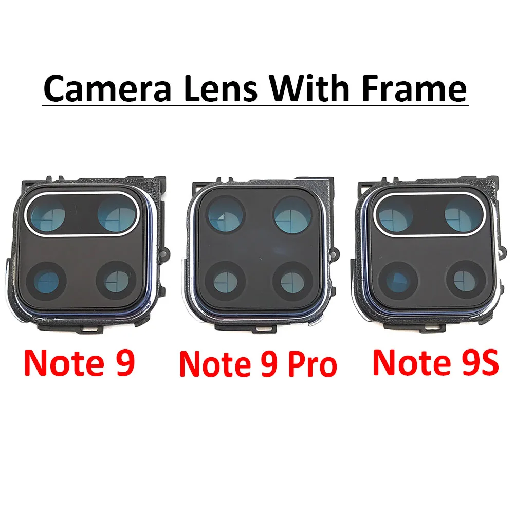 5VNT Nauji Galinio vaizdo Kamera, Stiklo Objektyvo Dangtelis Su Rėmo Laikiklis Su Lipduku Pakeitimas Atsarginės Dalys Xiaomi Redmi Pastaba 9S 9 Pro
