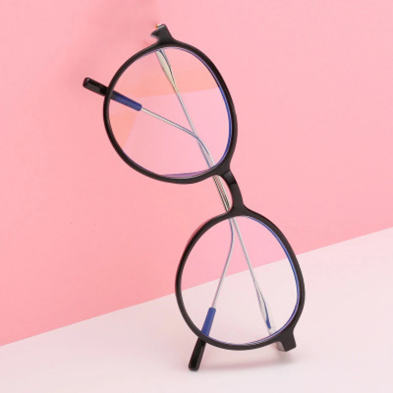 Mados Anti-mėlyna šviesa taurės moterų 2020 m. prekės ženklo dizaineris derliaus apvalus rėmo akiniai retro Paprasto Veidrodžio moteris