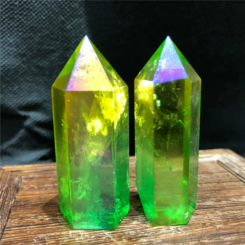 Nataural akmenys ir kristalai lazdelė taško rainbow crystal aura obeliskas gydymo akmuo dovanų