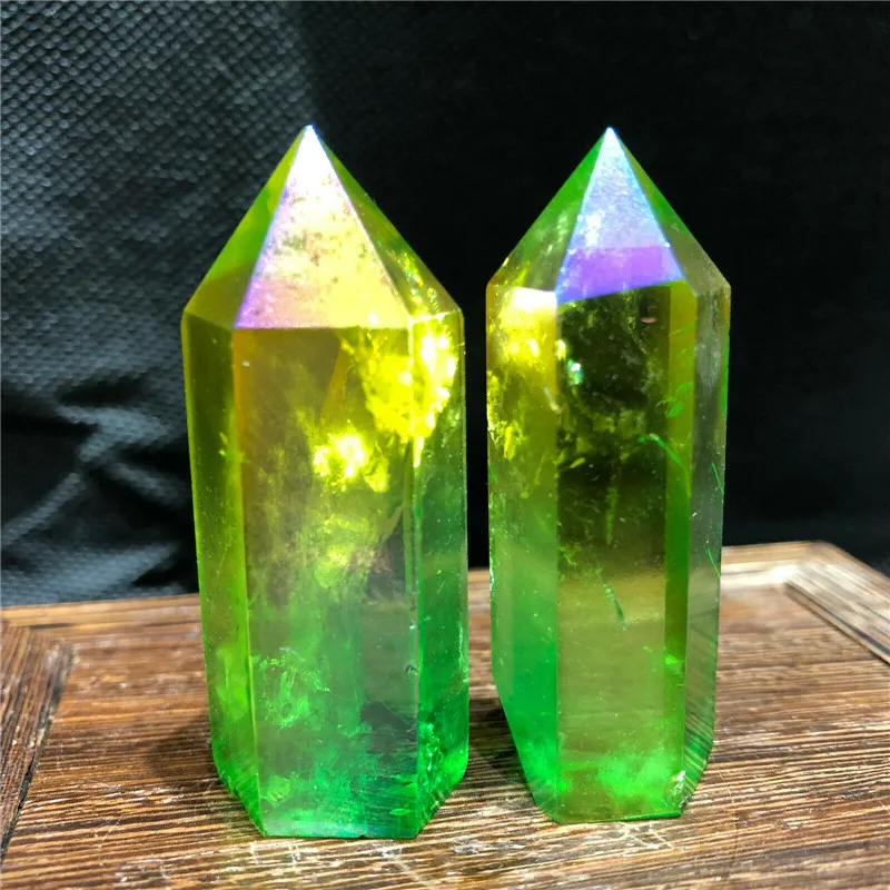 Nataural akmenys ir kristalai lazdelė taško rainbow crystal aura obeliskas gydymo akmuo dovanų