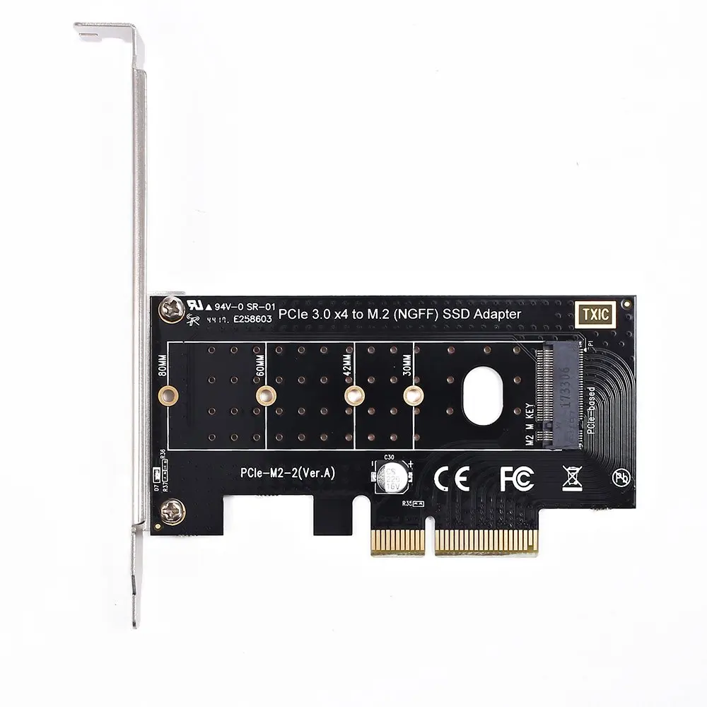 NGFF M. 2 NVME SSD su PCI Express PCIe 3.0 X4 pagrindinio Valdiklio Išplėtimo Kortelės M-Key SSD Adapterio plokštę su Žemo Profilio Laikiklis
