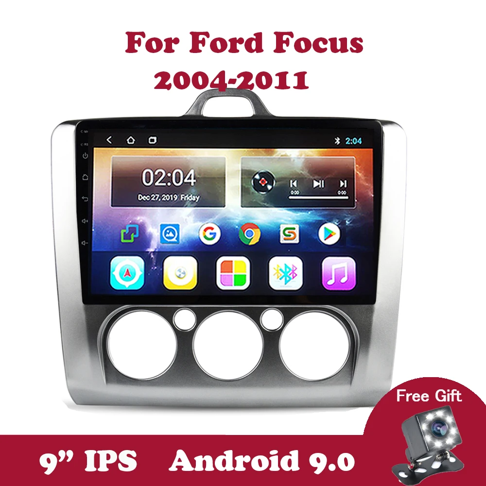 Android 9.0 IPS Automobilio Radijo Ford Focus 2 3 Mk2 / Mk3 2004-2011 Multimedia Vaizdo Grotuvas, Navigacija, GPS Nr. 2 Din DVD Wifi Radijas