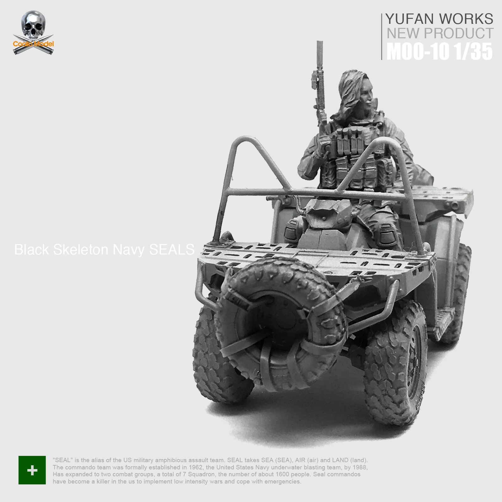 Yufan Modelis 1/35 Dervos Pav Moterų Kareivis + Reljefas Automobilių JAV Karinių pajėgų Seal Commando Grožio Vairuotojo Moo-10