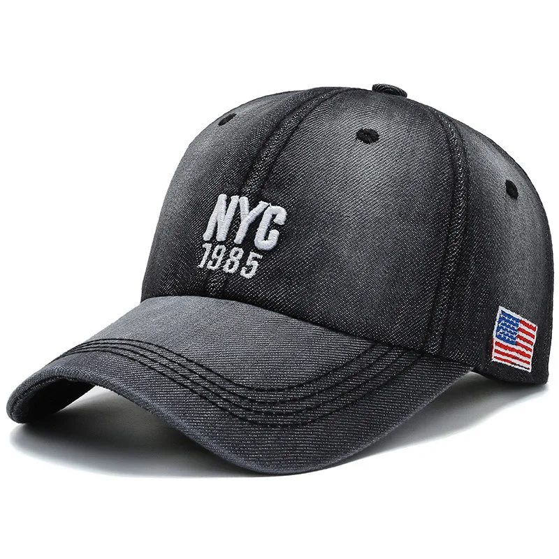 Mados laukinių beisbolo kepuraitę NYC1982 siuvinėjimo plauti kaubojaus kepurės lauke, saulės, skrybėlę vyrų ir moterų reguliuojamas sporto, laisvalaikio kepurės